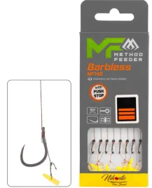 przypony-mikado-method-feeder-na-plecionce-mf14-push-stop-barbless-rozm-4