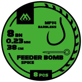 przypony-mikado-feeder-bomb-z-igla-38cm-mf14-bez-zadziora-zylka-roz