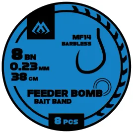 przypony-mikado-feeder-bomb-z-gumka-38cm-mf14-bez-zadziora-zylka-roz