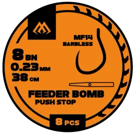 przypony-mikado-feeder-bomb-push-stop-38cm-mf14-bez-zadziora-zylka-ro