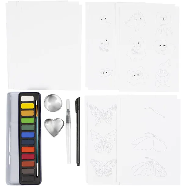 zestaw-do-akwareli-potwory-i-motyle-plec-unisex
