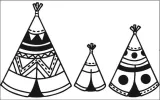 stempel-trzy-namioty-tipi