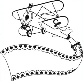 stempel-samolot-z-banerem