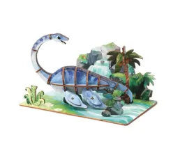 makieta-3d-z-drewna-plezjozaur