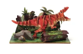 makieta-3d-z-drewna-tyranozaur