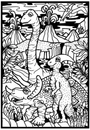 kolorowanka-welwetowa-a4-dinozaury