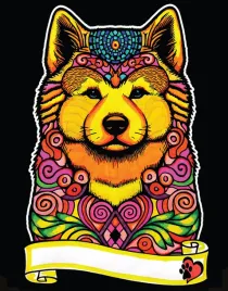 kolorowanka-welwetowa-a4-akita-inu