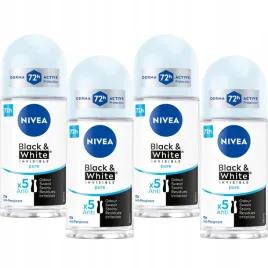 4-x-nivea-blackandwhite-invisible-pure-antyperspirant-roll-on-50-ml