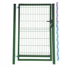 furtka-160cm-zielona-panelowa-dwa-slupki-ral6005-ogrodzeniowa-163cm