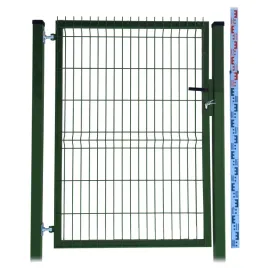 furtka-140cm-zielona-panelowa-dwa-slupki-ral6005-ogrodzeniowa-143cm