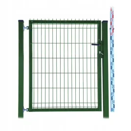 furtka-120cm-zielona-panelowa-dwa-slupki-ral6005-ogrodzeniowa-123cm