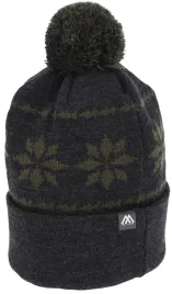 czapka-zimowa-z-pomponem-mikado-szaro-zielona