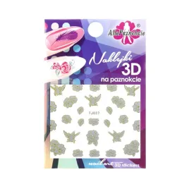 naklejki-3d-kwiatki-biale-zlot-tj037