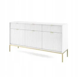 komoda-trzydrzwiowa-nova-ksz154-zloty-stelaz-biale-ryfle