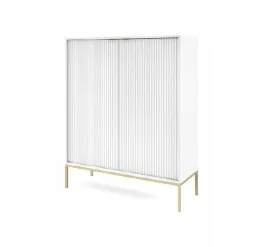 komoda-dwudrzwiowa-nova-k104-zloty-stelaz-biale-ryfle