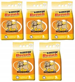 super-benek-economic-25l-5x5l-zwirek-dla-kota-bentonit-do-kuwety-dla