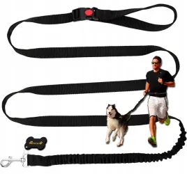 smycz-sportowa-dla-psa-regulowana-amortyzator-3m