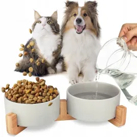 miska-ceramiczna-podwojna-dla-psa-i-kota-2-miski-drewniana-podstawa