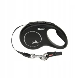 smycz-automatyczna-dla-psa-flexi-classic-s-tasma-5m-czarna-do-15kg