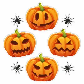 dekoracja-halloween-dynie-xl-i-pajaczki-dwustronne-8-szt