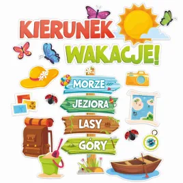 dekoracja-szkolna-kierunek-wakacje-duza-ozdoba-szkolna-na-zakonczenie