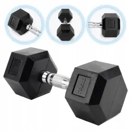 hantel-ogumowany-trexo-hex-10-kg-antyposlizgowosc-heksagonalne-solidne