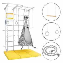 drabinka-gimnastyczna-kometa-next-5-max-z-zoltym-materacem-kokon-zebra