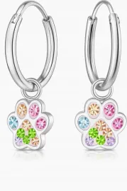 kolczyki-srebrne-dla-dzieci-wiszace-kolczyki-lapki-kolka-dla