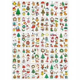 tatuaze-zmywalne-30x-swiateczne-mikolaj-boze-narodzenie-30-arkuszy