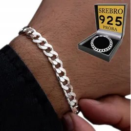gruba-bransoletka-srebrna-pancerka-meska-6mm-diamentowana-srebro-proba