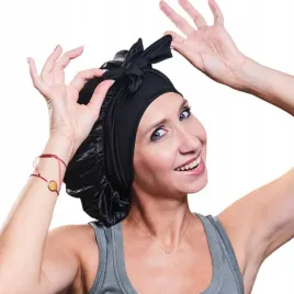 satynowy-czepek-wiazany-bonnet-yeye-czarny