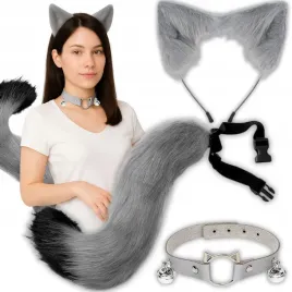 stroj-kota-lisa-wilka-furry-therian-ogon-uszy-choker-zestaw-cosplay