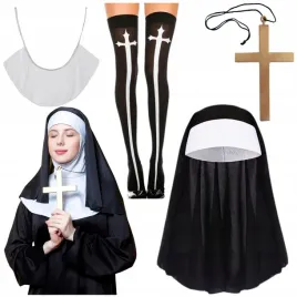 stroj-zakonnicy-kostium-zakonnica-kornet-kolnierz-ponczochy-krzyz