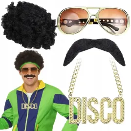 naszyjnik-zloty-lancuch-okulary-kajdan-afro-gangster-was-raper-disco