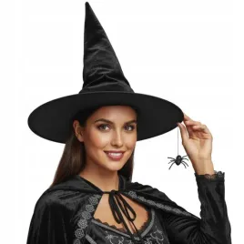 czarny-kapelusz-czarownicy-wiedzmy-na-halloween-andrzejki-karnawal