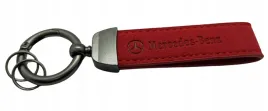 mercedes-brelok-breloczek-skora-alcantara-czerwony