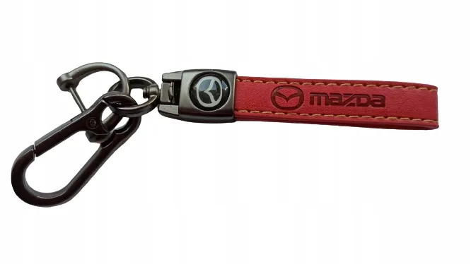 mazda-brelok-breloczek-skora-czerwony