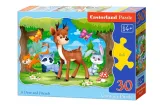 puzzle-30-elementow-jelen-i-przyjaciele
