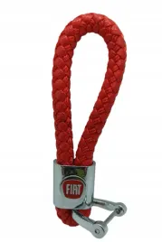 fiat-brelok-breloczek-fiat-pleciony-skora-czerwony
