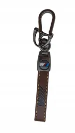 bmw-m-pakiet-brelok-breloczek-skora-ciemny-braz
