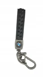 bmw-brelok-breloczek-do-kluczy-skora-plecionka-czarny