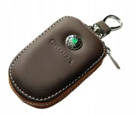 skoda-etui-pokrowiec-skorzany-na-kluczyk-brazowy-premium