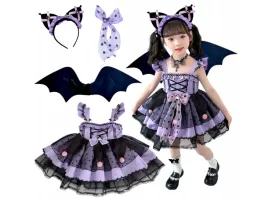 stroj-przebranie-sanrio-kuromi-kitty-sukienka-skrzydelka-100-110