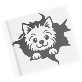 naklejka-na-samochod-pies-yorkshire-terrier-wychodzi-z-dziury