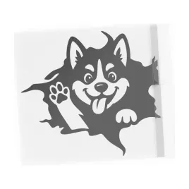 naklejka-pies-husky-z-lapka-wylaniajacy-sie-z-dziury-wlepka-auto