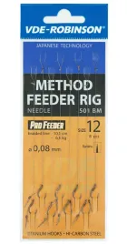 przypony-vde-robinson-method-feeder-501bm-barbless-plecionka-z-igla-r