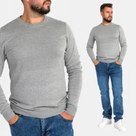 sweter-meski-z-wiskoza-pullover-dopasowany-gladki-okragly-dekolt