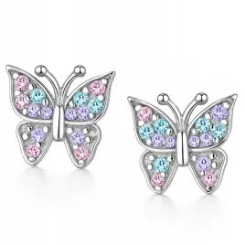 srebrne-kolczyki-kolorowe-motylki-dla-dzieci-dziewczynki-wkretki