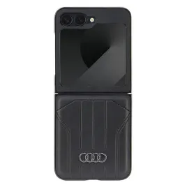 audi-synthetic-leather-magsafe-z-flip6f741-czarny-black-hardcase-au-tpupcfl