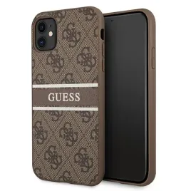 guess-guhcn614gdbr-iphone-11-xr-61-brazowy-brown-hardcase-4g-stripe